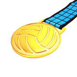 MED27 3'' Gold/Blue&Black Volleyball Medal