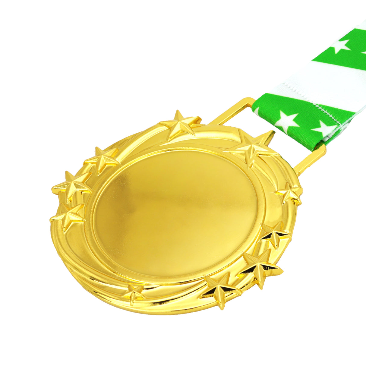 Med26 3.25" Blank Star Medal Gold&Green