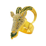 GEN26 Goat Gold/Clear/Green Ring