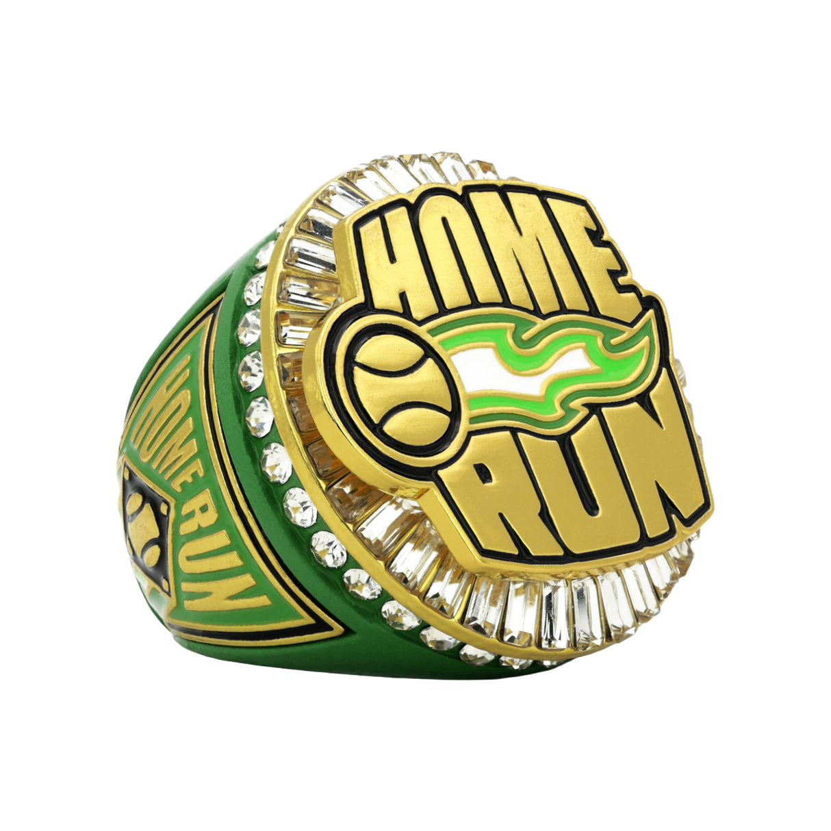 Home Run Green&Gold Ring