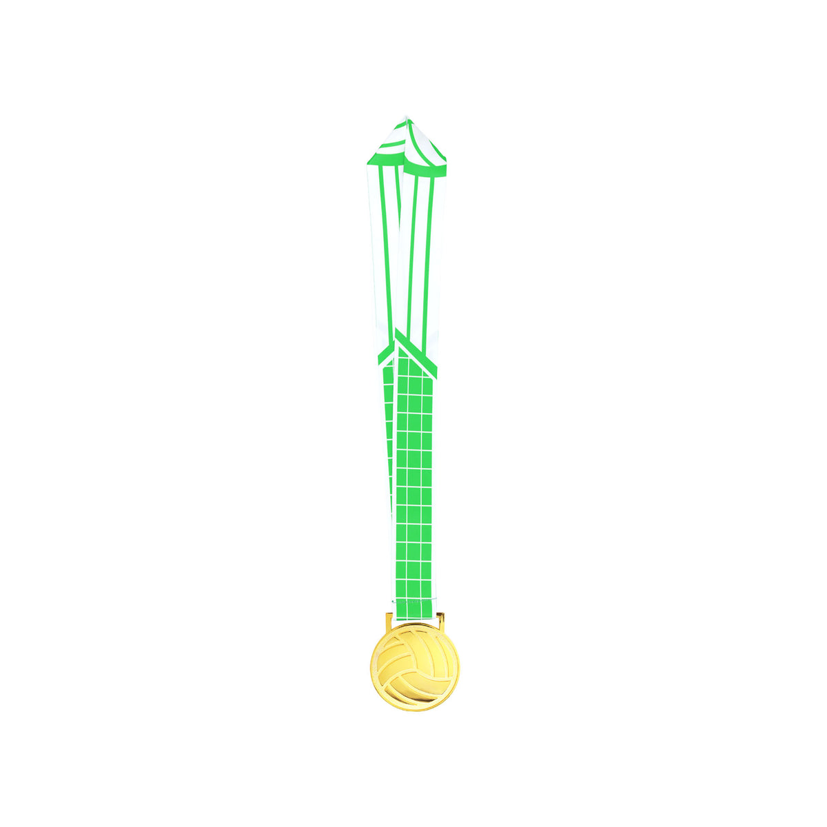 MED27 3'' Gold/Green&White Volleyball Medal