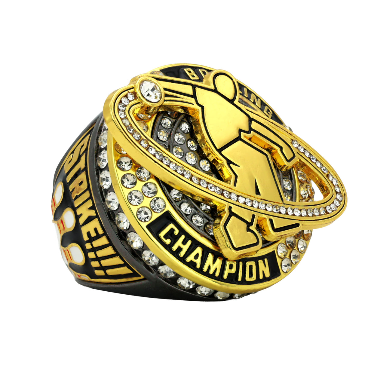 Bowling27 Gunmetal&Gold Champions Ring