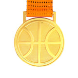 MED27 3'' Gold/Orange&Black Basketball Medal