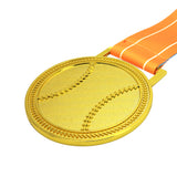 MED27 3'' Gold/Tropic&White Baseball Medal