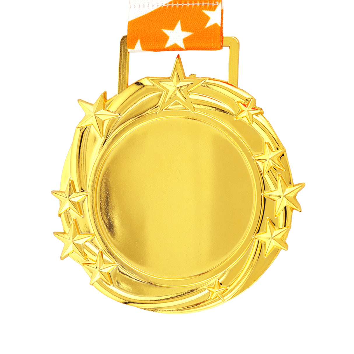Med26 3.25" Blank Star Medal Gold&Orange