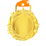 Med26 3.25" Blank Star Medal Gold&Orange
