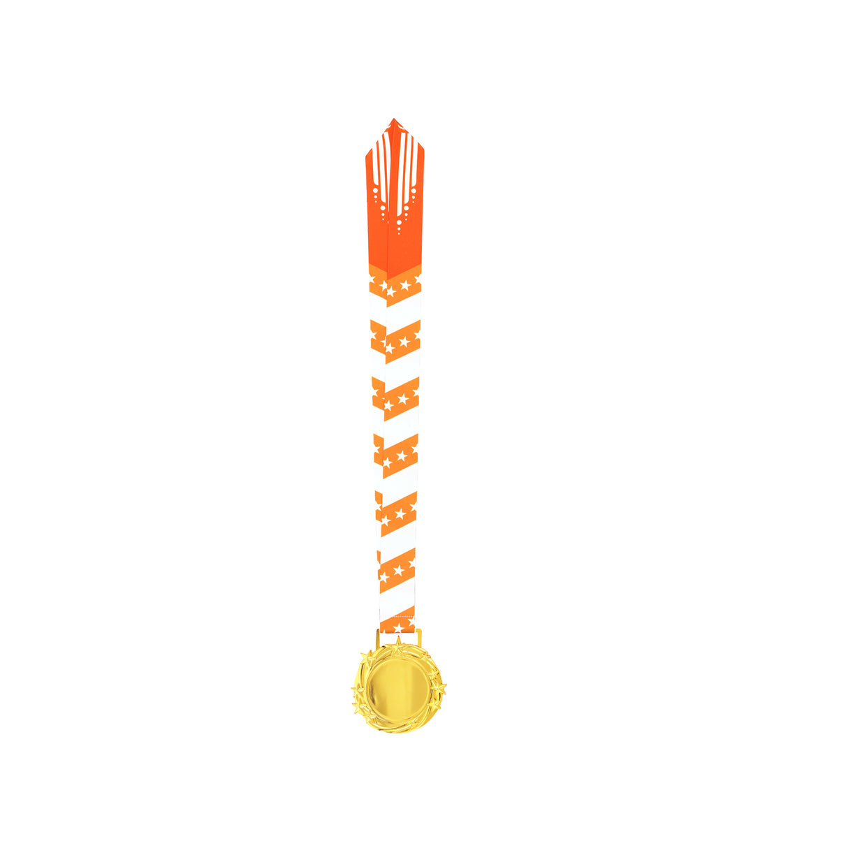 Med26 3.25" Blank Star Medal Gold&Orange