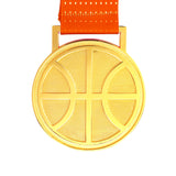 MED27 3'' Gold/Orange&White Basketball Medal