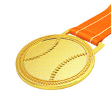 MED27 3'' Gold/Orange&White Baseball Medal