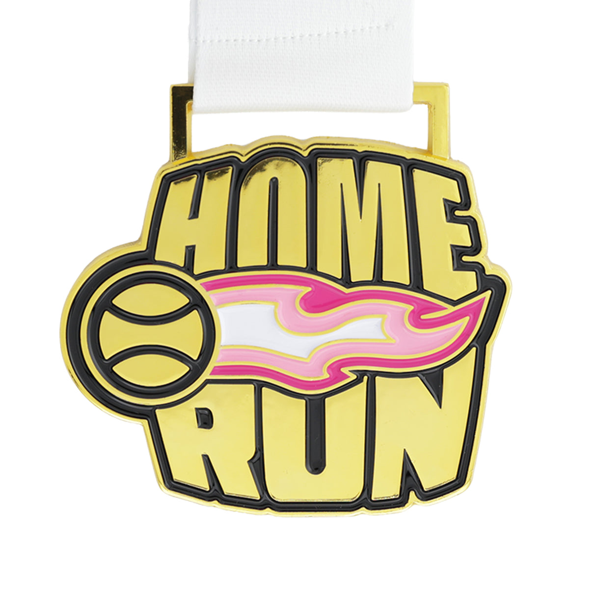 MED27 Home Run Medal Gold&Pink