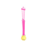 MED27 3'' Gold/Pink&White Volleyball Medal