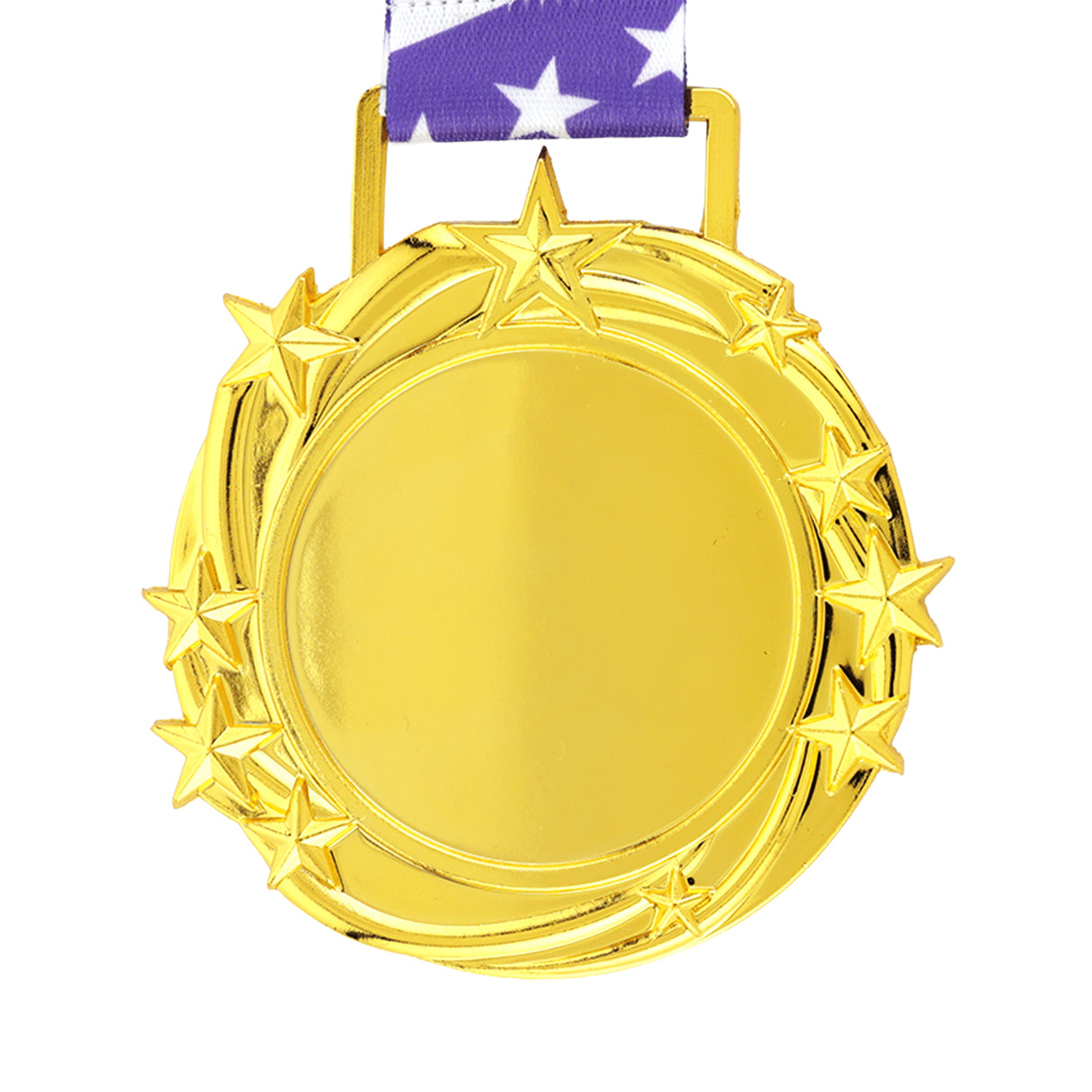 Med26 3.25" Blank Star Medal Gold&Purple