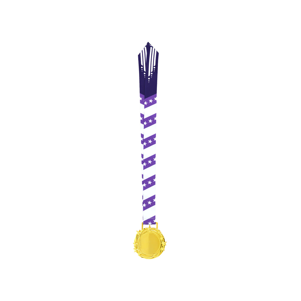 Med26 3.25" Blank Star Medal Gold&Purple