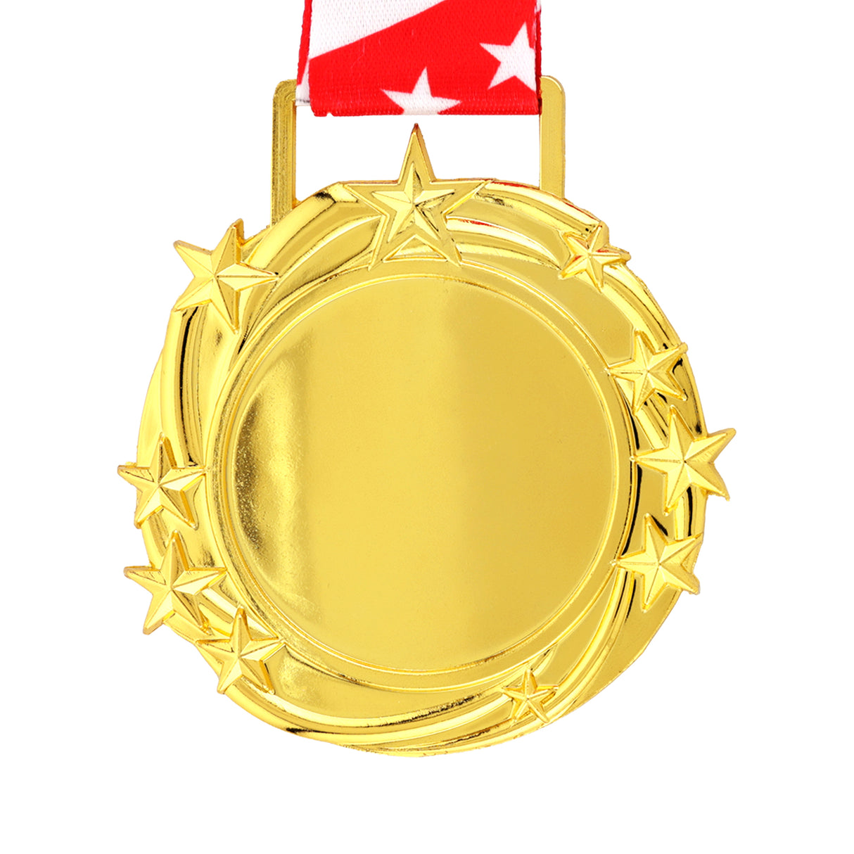 Med26 3.25" Blank Star Medal Gold&Red/White/Blue