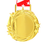 Med26 3.25" Blank Star Medal Gold&Red/White/Blue
