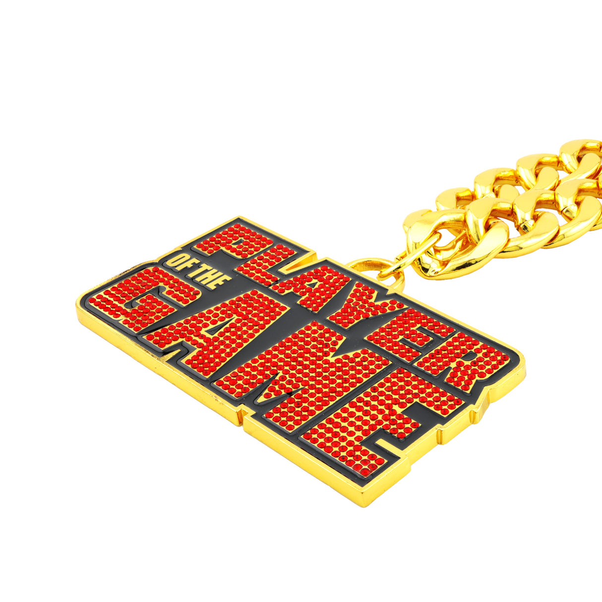 Player Of The Game Stone Chain Gold&Red