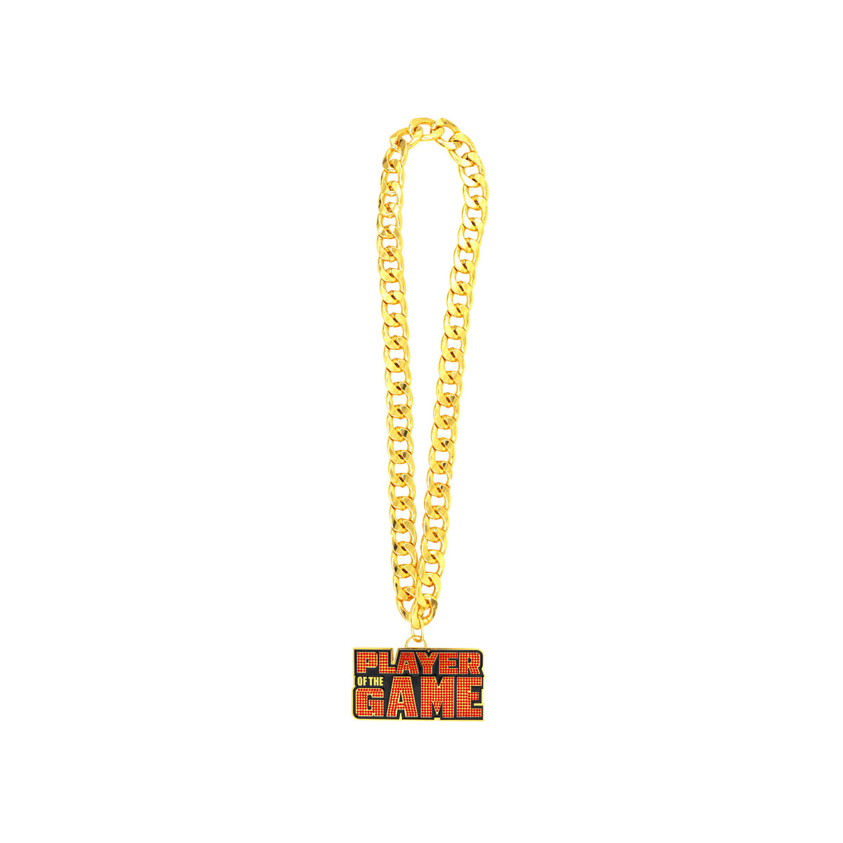 Player Of The Game Stone Chain Gold&Red