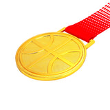 MED27 3'' Gold/Red&White Basketball Medal