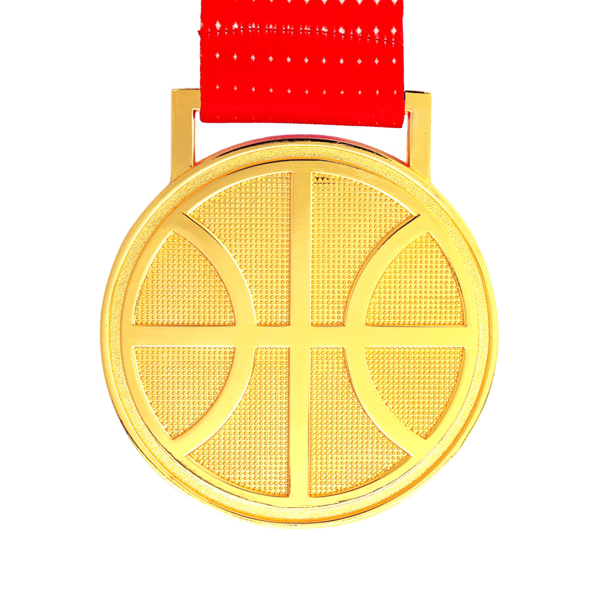 MED27 3'' Gold/Red&White Basketball Medal