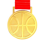 MED27 3'' Gold/Red&White Basketball Medal