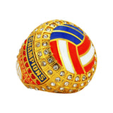 Volleyball26 Gold&Red/White/Blue Champions Ring