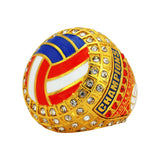 Volleyball26 Gold&Red/White/Blue Champions Ring