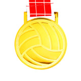 MED27 3'' Gold/Red&White Volleyball Medal