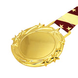 Med26 3.25" Blank Star Medal Gold&Tan/Brown