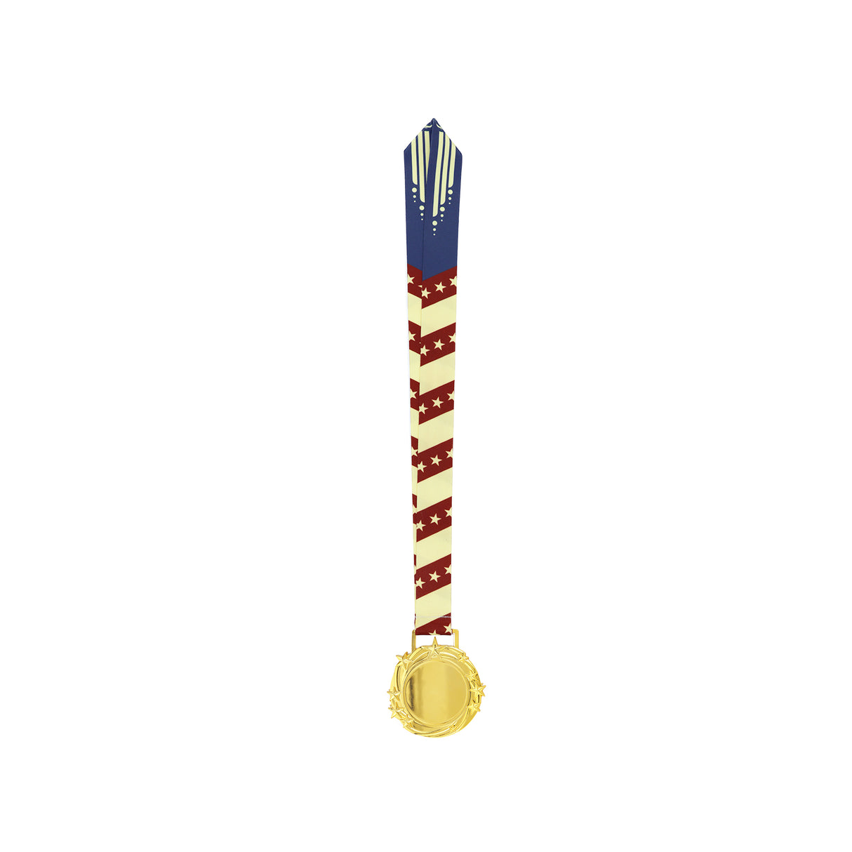 Med26 3.25" Blank Star Medal Gold&Tan/Brown