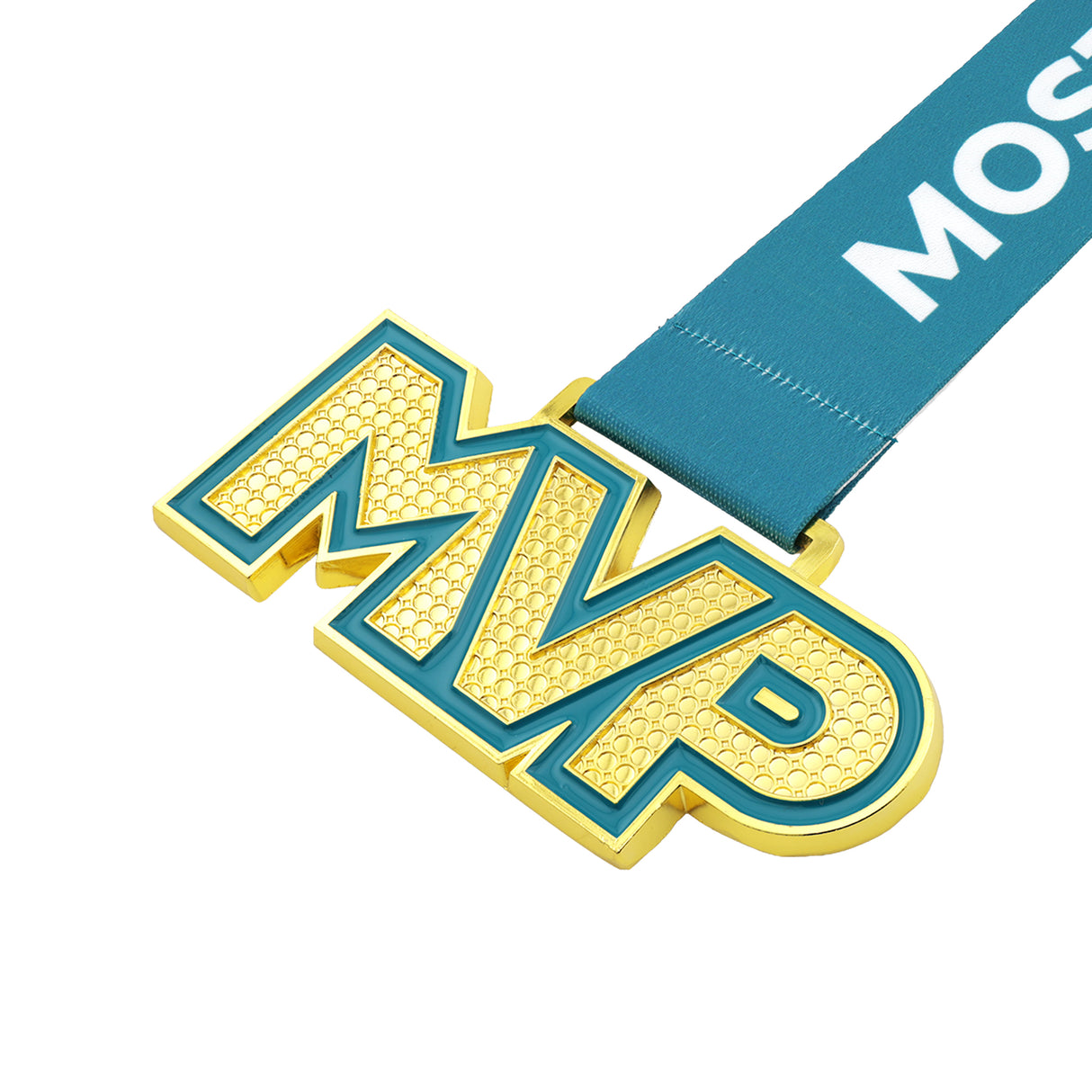MED25 MVP 4" Medal - Gold&Teal