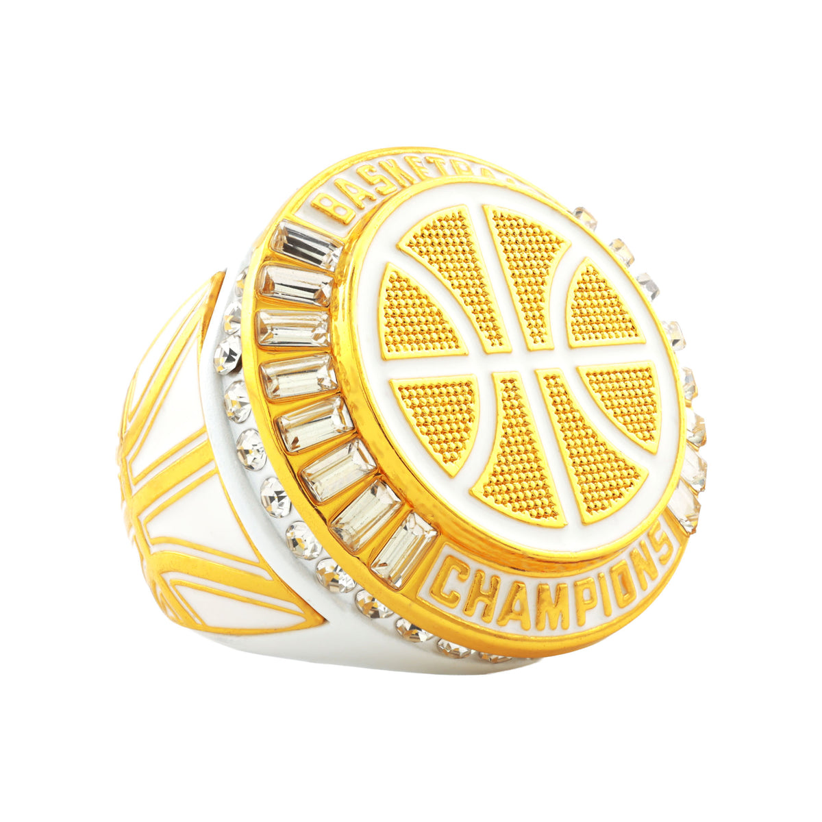 Basketball27A White&Gold Champions Ring