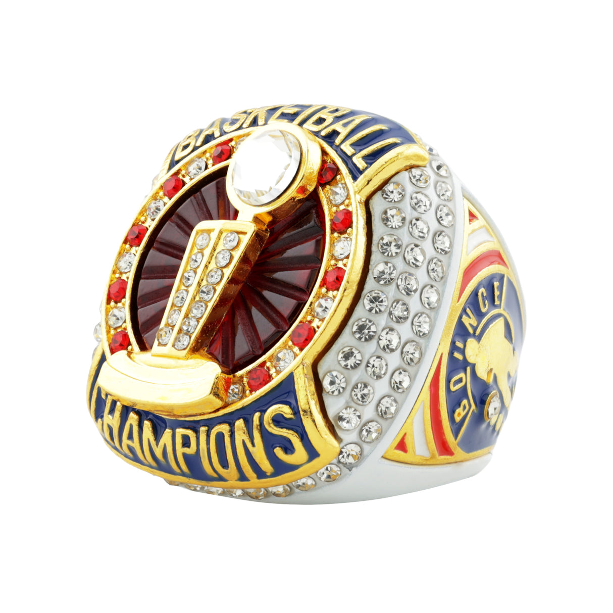 Basketball25 Red/White/Blue Champions Ring