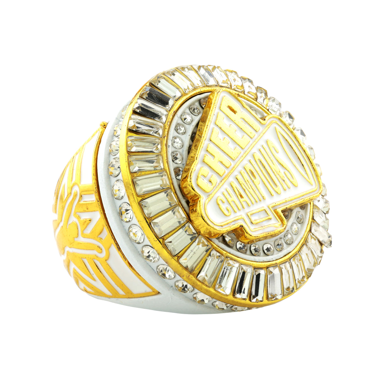 Cheer26 White&Gold Champions Ring