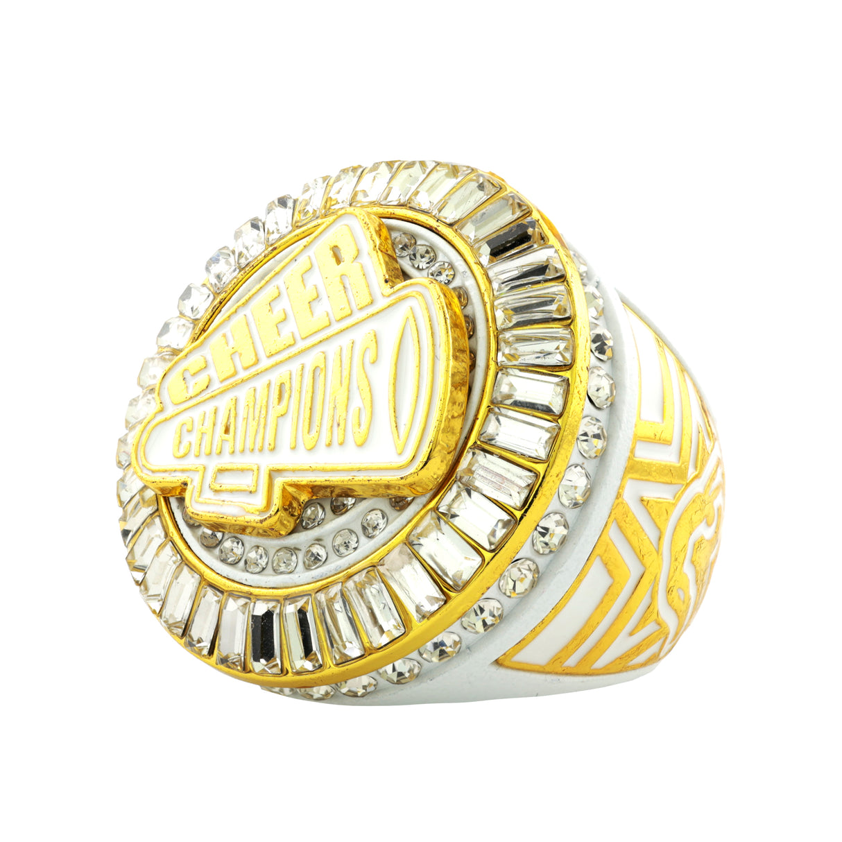 Cheer26 White&Gold Champions Ring