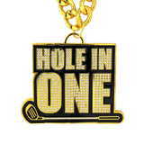 Golf25 Hole In One Gold Stone Chain
