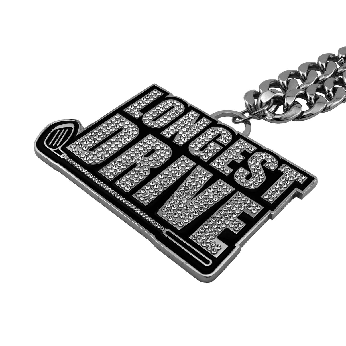 Golf25 Longest Drive Gunmetal Stone Chain