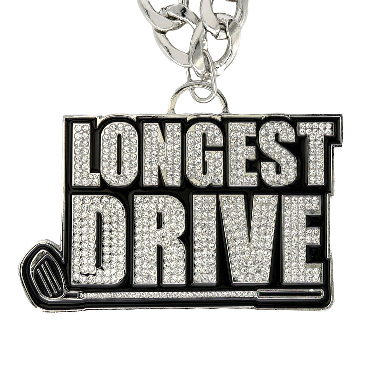 Golf25 Longest Drive Silver Stone Chain
