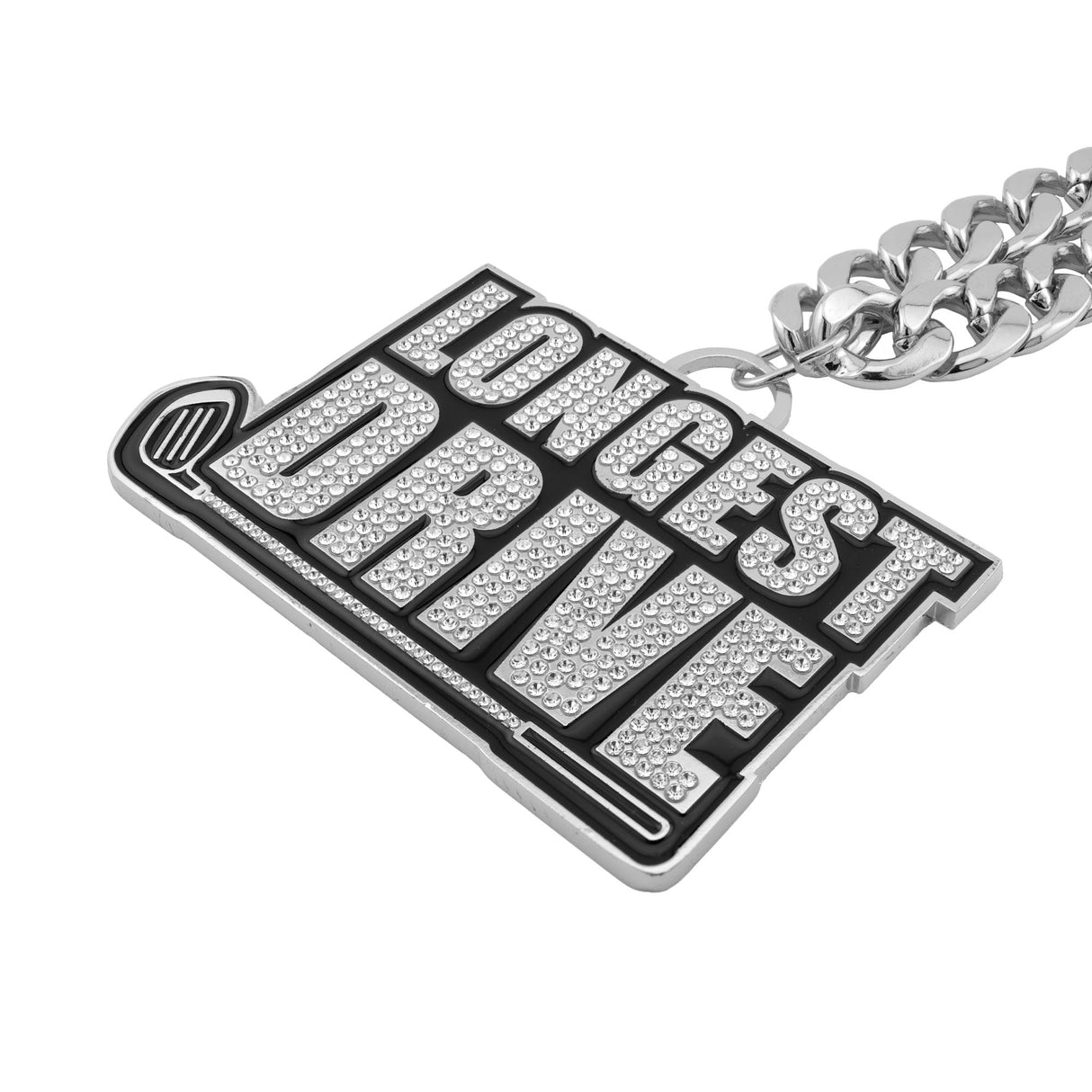 Golf25 Longest Drive Silver Stone Chain