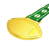 MED27 4'' Gold/Green&White Football Medal