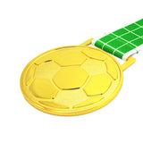 MED27 3'' Gold/Green&White Soccer Medal