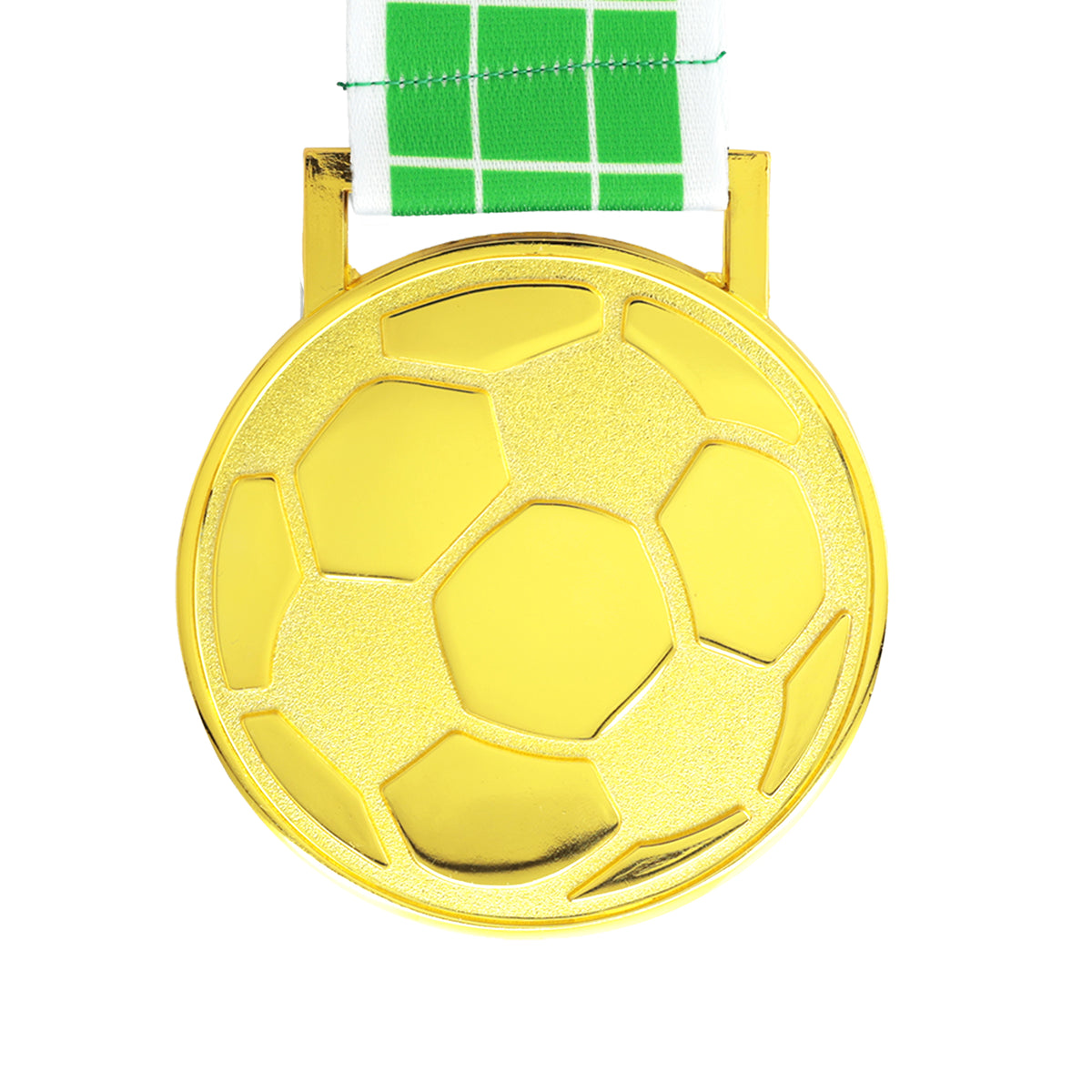 MED27 3'' Gold/Green&White Soccer Medal