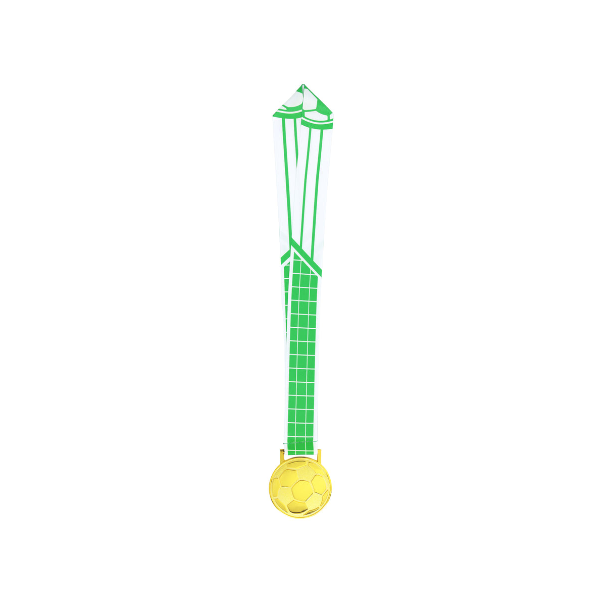 MED27 3'' Gold/Green&White Soccer Medal