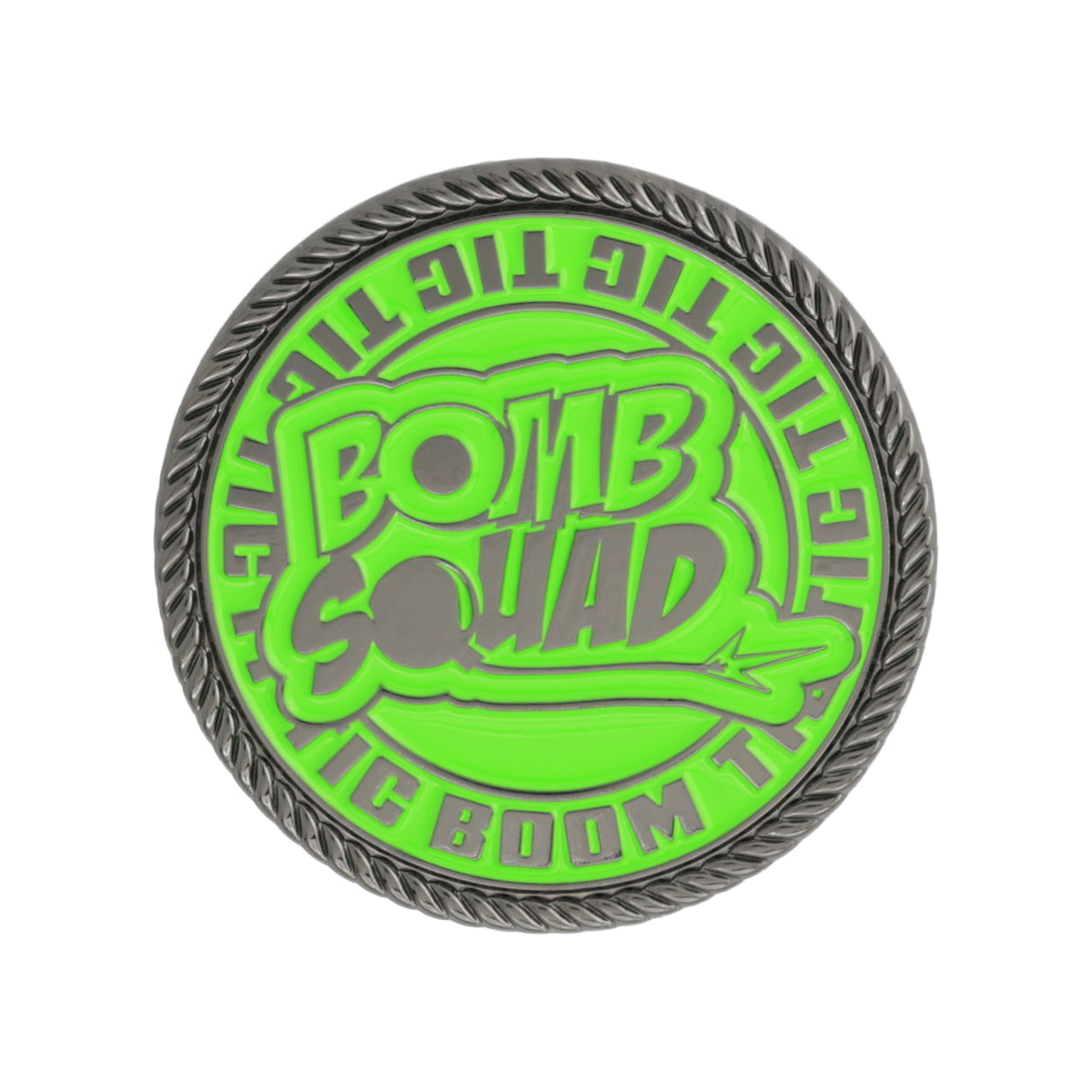 Bomb Squad Green & Black Coin