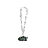 Goat Stone Chain Silver&Green