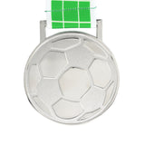 MED27 3'' Silver/Green&White Soccer Medal
