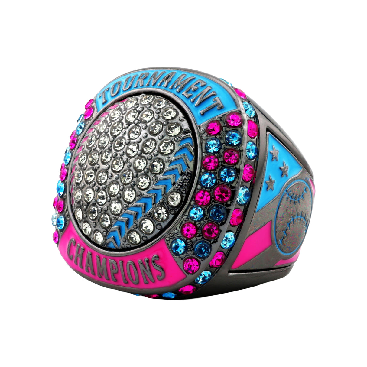 GEN25A Gunmetal/Blue&Pink Tournament Champions Ring
