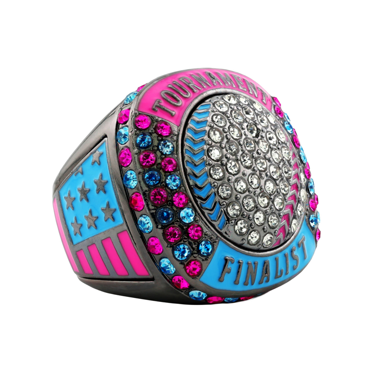 GEN25A Gunmetal/Blue&Pink Tournament Finalist Ring