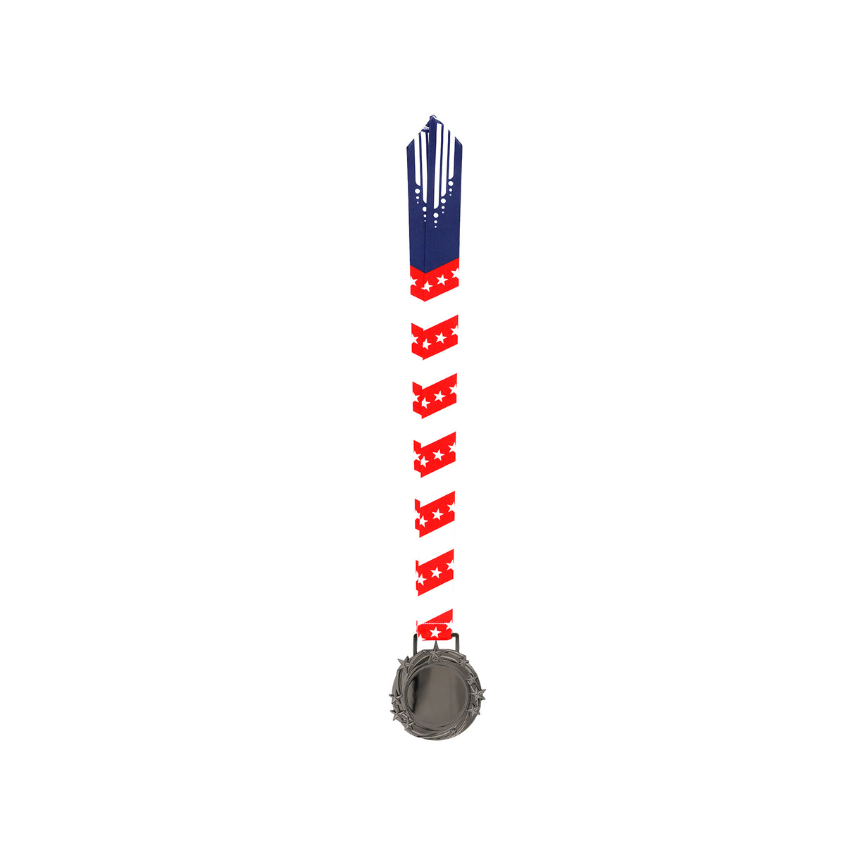 Med26 3.25" Blank Star Medal Gunmetal&Red/White/Blue