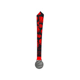 MED27 Basketball Medal - Antique Gunmetal&Red