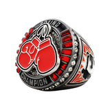Boxing27 Gunmetal&Red Champions Ring